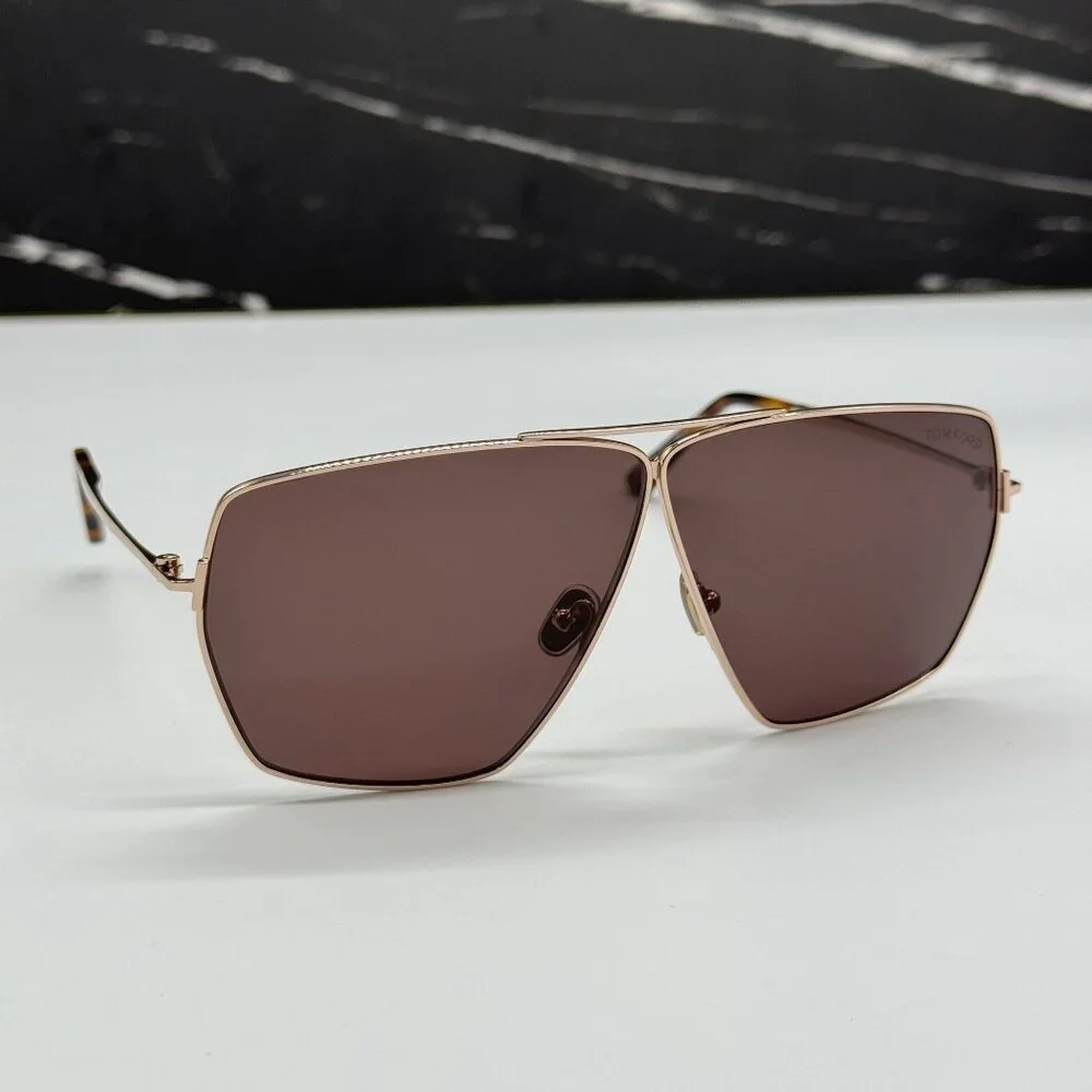 NEW TOM FORD STELLA TF1185 28E GOLD UNISEX SUNGLASSES FT1185 28E